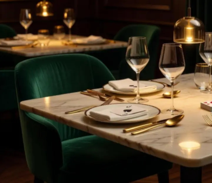 Luxurious dining table setting at Wonderstar s. r. o.